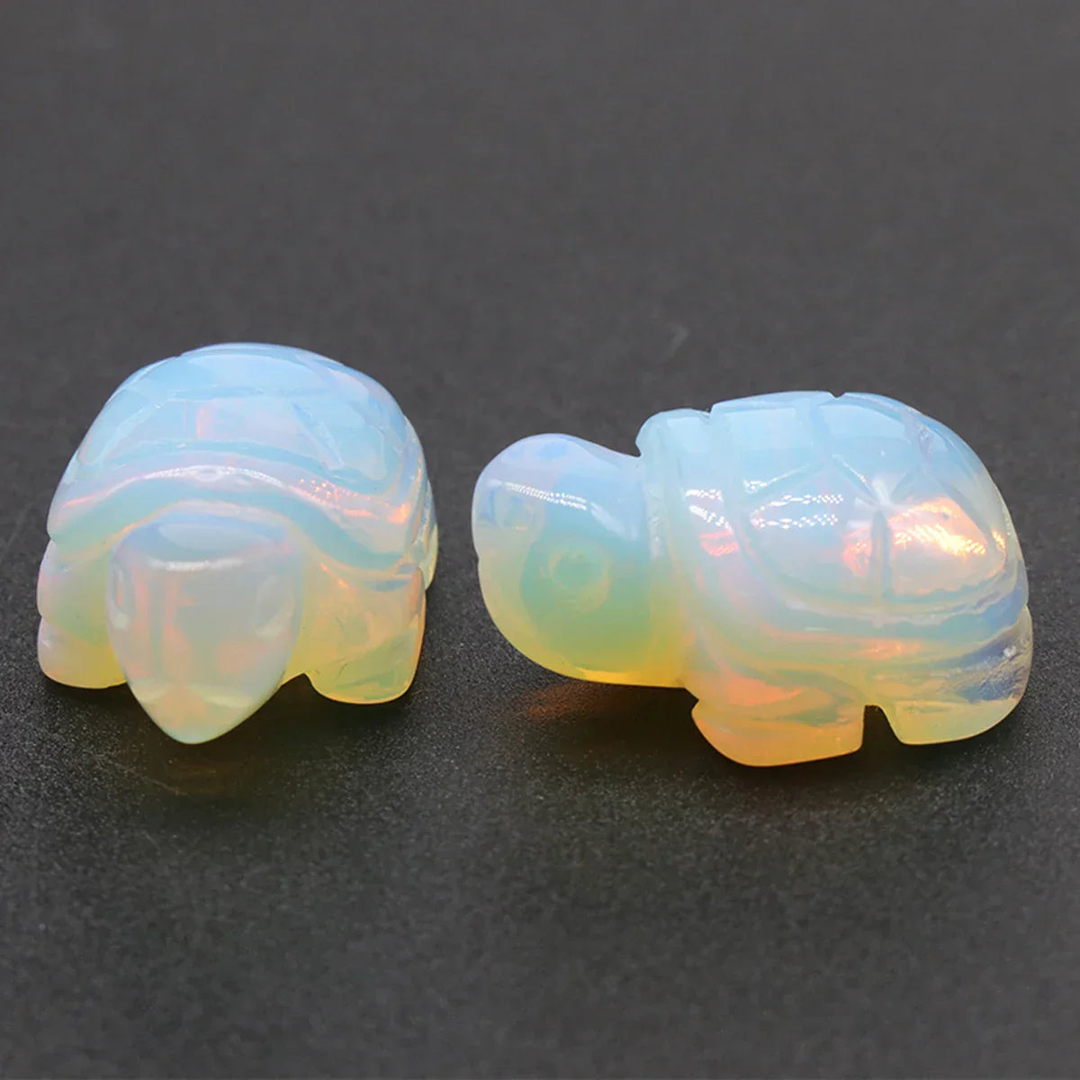 Mini Naturstein Schildkröte Figur – Handgefertigtes Kristalltier für Chakra-Heilung & Boho Wohnkultur