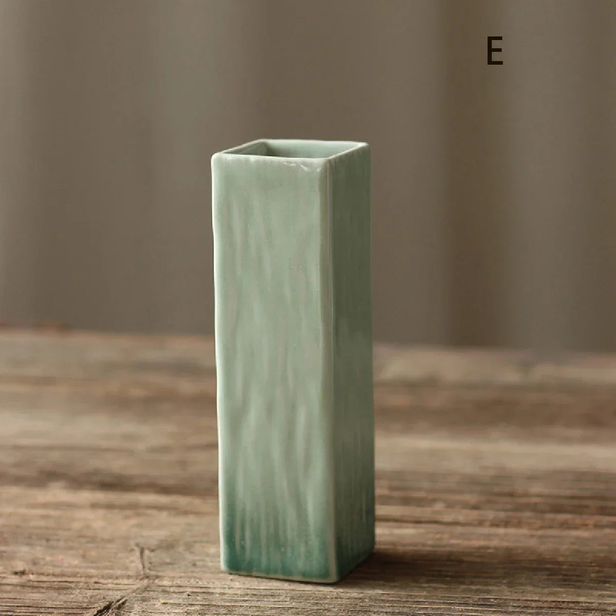 einfache keramische Vase in Teal-Dekoration, Wohnzimmer Esszimmertisch-Dekor, hydroponische Pflanze kleine Vase Boho Wohnkultur