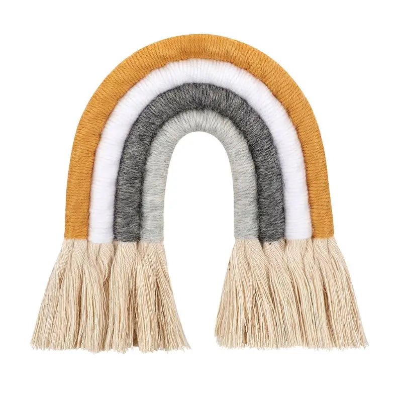 Makramee Regenbogen Wandbehang – Boho Kinderzimmer Dekor