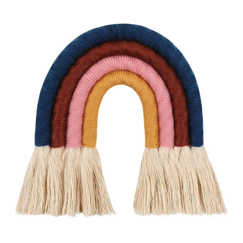 Makramee Regenbogen Wandbehang – Boho Kinderzimmer Dekor
