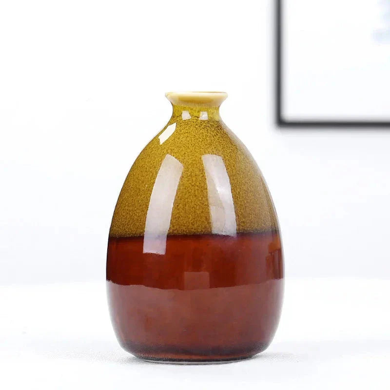 Mini Boho Glasiertes Keramikvase