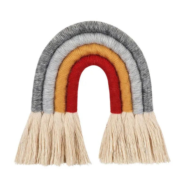 Makramee Regenbogen Wandbehang – Boho Kinderzimmer Dekor
