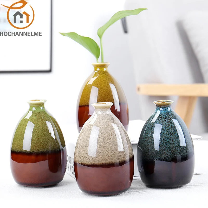 Mini Boho Glasiertes Keramikvase