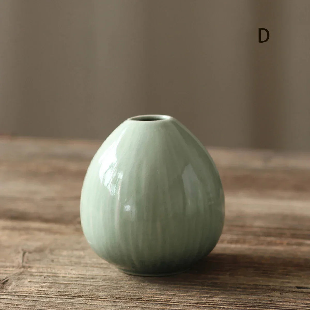 einfache keramische Vase in Teal-Dekoration, Wohnzimmer Esszimmertisch-Dekor, hydroponische Pflanze kleine Vase Boho Wohnkultur