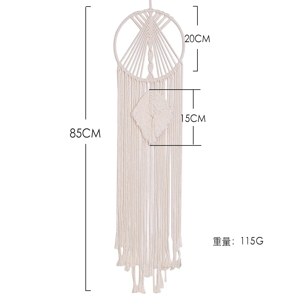 Makramee Traumfänger Boho Wohnkultur Mond Stern Dekoration Makramee Wandbehang Baby Nordic Zimmer Schlafzimmer Kinderkrippe Wohnzimmer Traumfänger