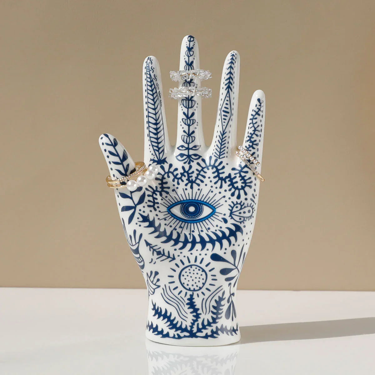 Keramischer böser Blick Hand Schmuckhalter