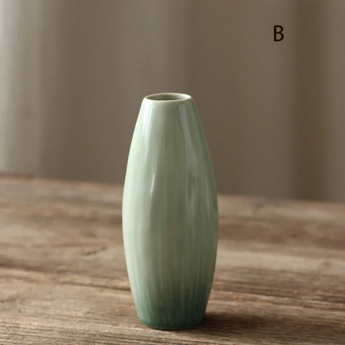 einfache keramische Vase in Teal-Dekoration, Wohnzimmer Esszimmertisch-Dekor, hydroponische Pflanze kleine Vase Boho Wohnkultur