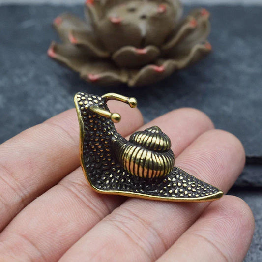 Boho Wohnkultur Mini Schnecke Metall Ornament – Bronze Dekoratives Accessoire für Wohnzimmer, Schlafzimmer & Arbeitszimmer