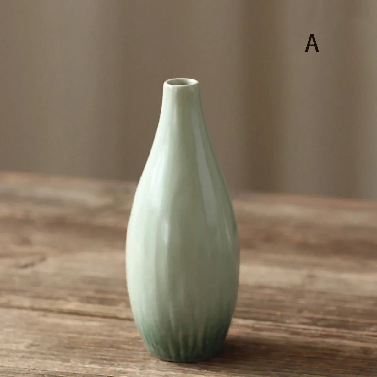 einfache keramische Vase in Teal-Dekoration, Wohnzimmer Esszimmertisch-Dekor, hydroponische Pflanze kleine Vase Boho Wohnkultur